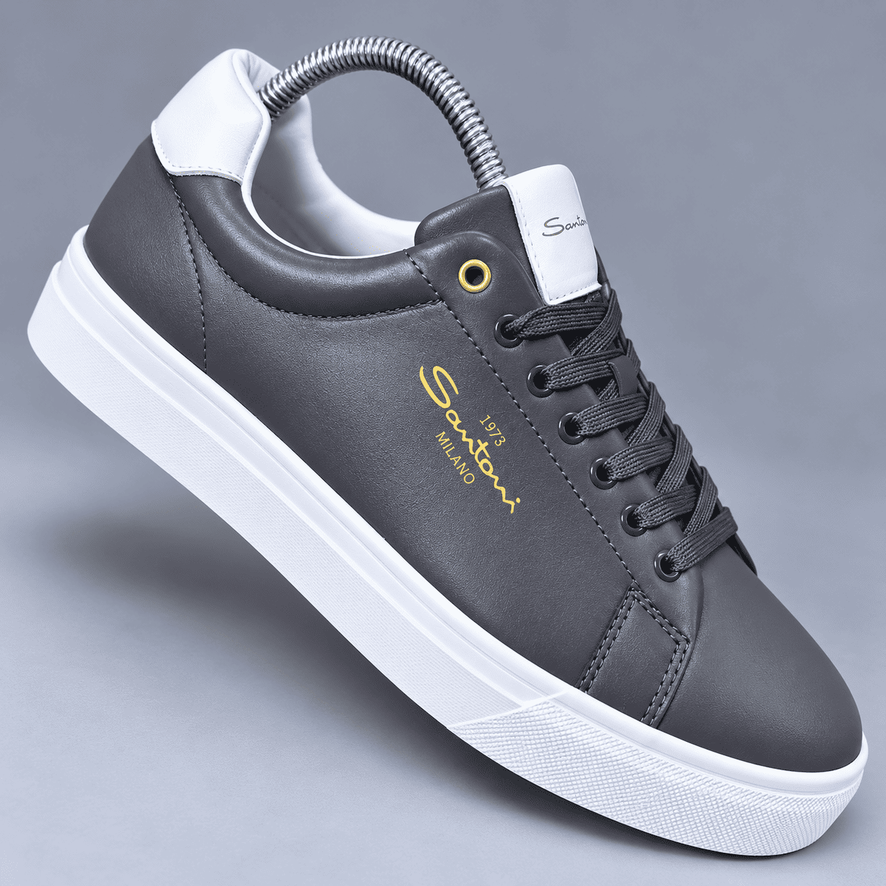 Men's Leather Low-Top Sneakers