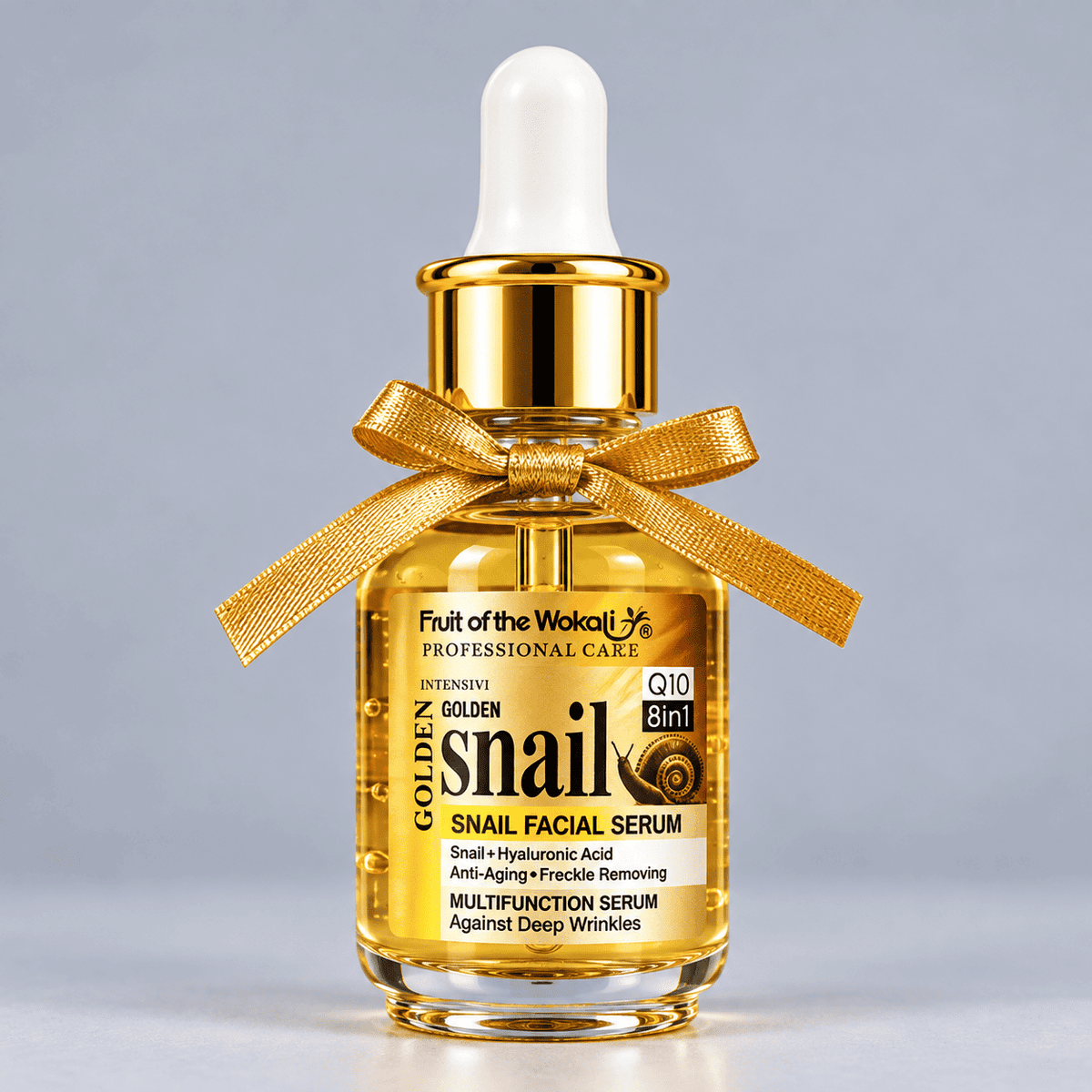 Fruit of the Wokali Golden Snail Facial Serum